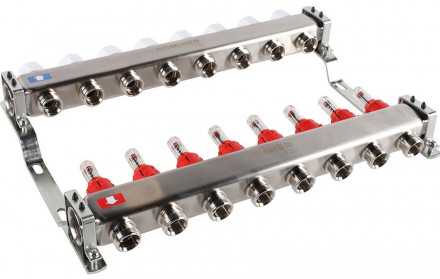 Для отопления Rommer 1&quot;/3/4&quot;x8 с расходомерами (RMS-1200-000008)