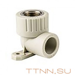 Угольник РосТурПласт PN25 комб. с креплением (водорозетка) внутренняя резьба 20х1/2&quot; арт.11045