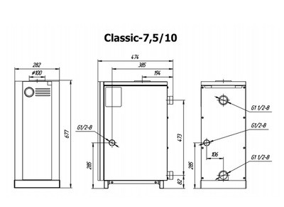 Напольный газовый котел Лемакс Classic-7,5