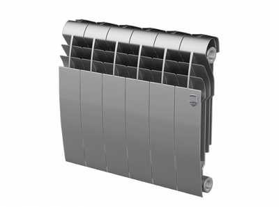 Биметаллический радиатор Royal Thermo Biliner 350 VD 6 секц. Silver Satin