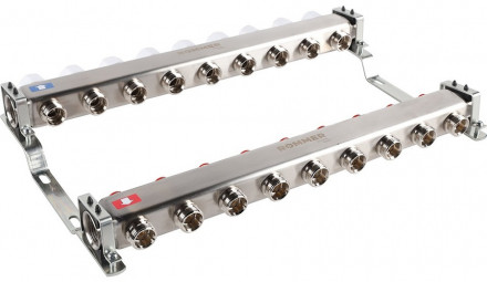 Для отопления Rommer 1&quot;/3/4&quot;x9 с запорными клапанами (RMS-3200-000009)