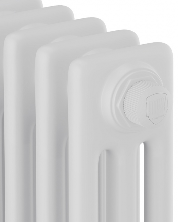 Стальной трубчатый радиатор 3-колончатый Royal Thermo Insignia VC3050 - 10 секц. RAL9016, нижнее 1/2