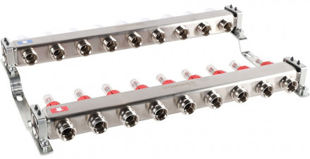 Для отопления Rommer 1&quot;/3/4&quot;x9 с расходомерами (RMS-1200-000009)