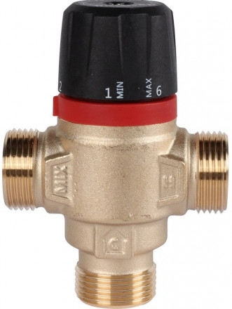 Смесительный клапан Rommer 3/4&quot; НР 35-60°С KV 1,6 (RVM-0122-166020) боковое смешивание