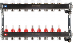 Для отопления Rommer 1&quot;/3/4&quot;x9 с расходомерами (RMS-1201-000009)