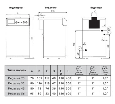 Напольный газовый котел Ferroli PEGASUS 56