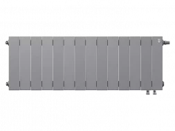 Биметаллический радиатор отопления Royal Thermo PianoForte 300 14 секций Silver Satin VDR