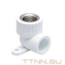 Угольник РосТурПласт PN25 комб. с креплением (водорозетка), внутренняя резьба 20х3/4&quot; арт.15104