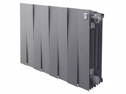 Биметаллический радиатор отопления Royal Thermo PianoForte 300 8 секций Silver Satin