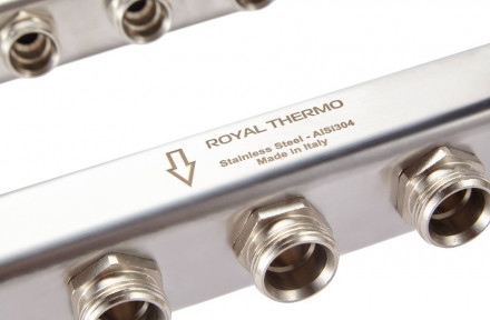 Для отопления Royal Thermo 1&quot; ВР-3/4&quot; НР, 11 выходов, нерж. (RTE 51.111)