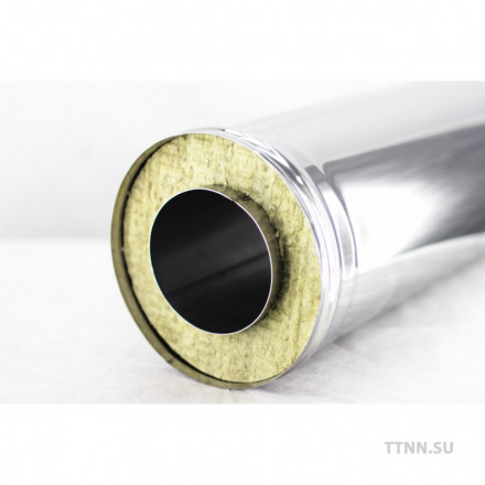Сэндвич труба дымохода 1 метр оцинковка 0,5 мм / оцинковка 0,5 мм