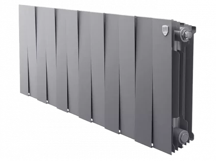 Биметаллический радиатор отопления Royal Thermo PianoForte 300 12 секций Silver Satin