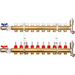 Для отопления STOUT Коллектор регулируемый с расходомерами 1/3/4x10