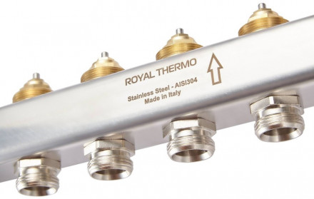 Для отопления Royal Thermo 1&quot; ВР-3/4&quot; НР, 12 выходов, нерж. (RTE 51.112)