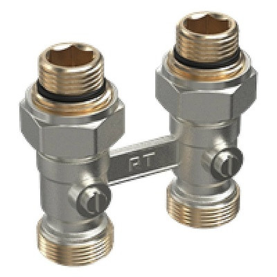 Узел нижнего подключения Royal Thermo прямой 1/2&quot;х3/4&quot; EK (никель)
