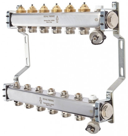 Для отопления Royal Thermo 1&quot; ВР-3/4&quot; НР, 2 выхода, нерж. (RTE 51.102)