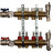 Для отопления STOUT Коллектор регулируемый с расходомерами 1/3/4x4