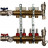 Для отопления STOUT Коллектор регулируемый с расходомерами 1/3/4x4