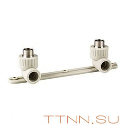 Угольник РосТурПласт PN25 комб. с креплением двойной (под смеситель) наружная резьба 20х1/2&quot; арт.11057