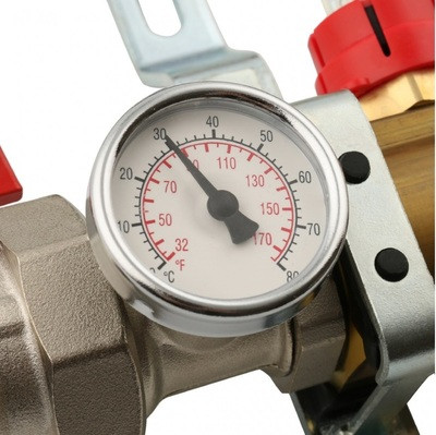 Коллектор регулируемый для теплого пола с расходомерами STOUT SMB 0473 000006