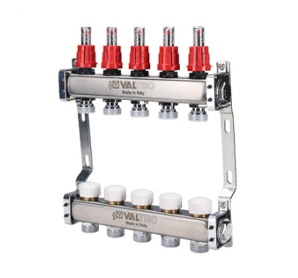 Коллекторный блок Valtec VTc.584.EMNX.0605 1&quot;, 5 x 3/4&quot; евроконус