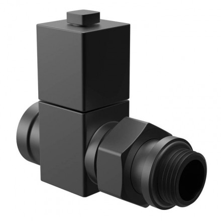 Набор вентелей Royal Thermo CUBE, ПРЯМОЙ, (2 шт) черный