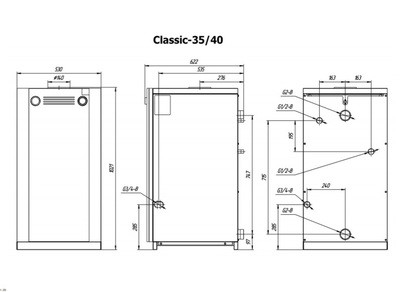 Напольный газовый котел Лемакс Classic-35