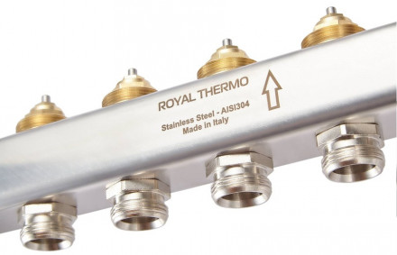Для отопления Royal Thermo 1&quot; ВР-3/4&quot; НР, 6 выходов, нерж. (RTE 51.106)