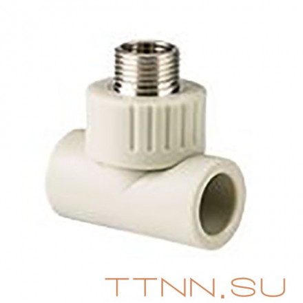 Тройник РосТурПласт PN25 комбинированный, наруж. резьба 32х3/4&quot; арт.11001