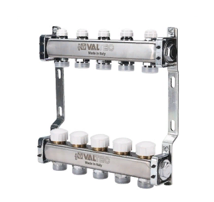 Коллекторный блок Valtec VTc.582.EMNX.0607 1&quot;, 7 x 3/4&quot; евроконус