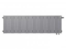 Биметаллический радиатор отопления Royal Thermo PianoForte 300 16 секций Silver Satin VDR