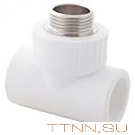 Тройник РосТурПласт PN25 комбинированный, наруж. резьба 40х1 1/4&quot; арт.10760