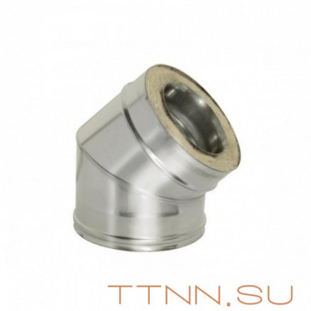 Сэндвич-колено 45° (нерж/нерж) (0,5мм) 120х200