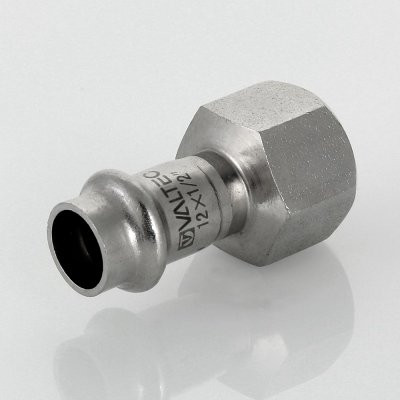 Соединитель из нержавеющей стали с внутренней резьбой Valtec15х1/2&quot;