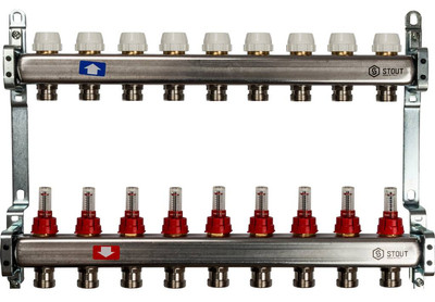 Коллектор с расходомерами STOUT SMS 0917 000009