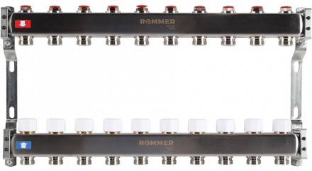 Для отопления Rommer 1&quot;/3/4&quot;x10 с запорными клапанами (RMS-3200-000010)