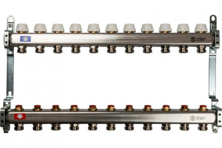 Коллектор с запорными клапанами STOUT SMS 0922 000011
