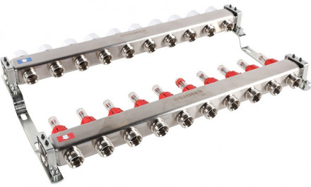 Для отопления Rommer 1&quot;/3/4&quot;x10 с расходомерами (RMS-1200-000010)