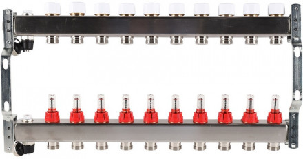 Для отопления Rommer 1&quot;/3/4&quot;x10 с расходомерами (RMS-1201-000010)