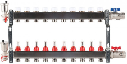 Для отопления Rommer 1&quot;/3/4&quot;x10 с расходомерами (RMS-1210-000010)