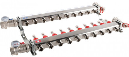 Для отопления Rommer 1&quot;/3/4&quot;x10 с расходомерами (RMS-1210-000010)