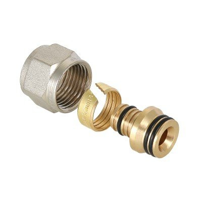 Фитинг обжимной евроконус с накидной гайкой VALTEC VTc.710.N.1604 16x1/2&quot;