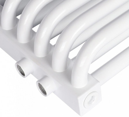 Стальной трубчатый радиатор 2-колончатый Rommer RST 2030/10 нижнее правое подключение RAL9016