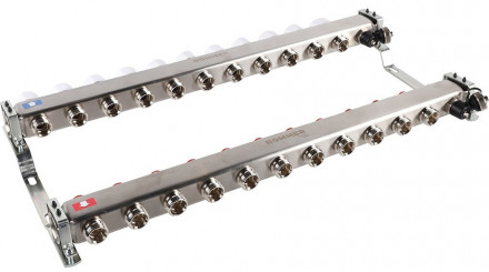 Для отопления Rommer 1&quot;/3/4&quot;x11 с запорными клапанами (RMS-3201-000011)