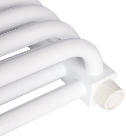 Стальной трубчатый радиатор 2-колончатый Rommer RST 2030/12 нижнее правое подключение RAL9016