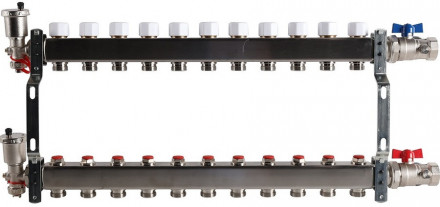 Для отопления Rommer 1&quot;/3/4&quot;x11 с запорными клапанами (RMS-3210-000011)