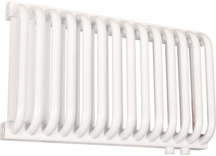 Стальной трубчатый радиатор 2-колончатый Rommer RST 2030/14 нижнее правое подключение RAL9016