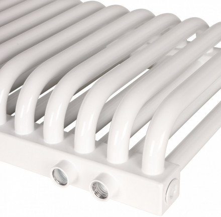 Стальной трубчатый радиатор 2-колончатый Rommer RST 2030/14 нижнее правое подключение RAL9016