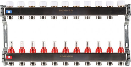 Для отопления Rommer 1&quot;/3/4&quot;x11 с расходомерами (RMS-1200-000011)