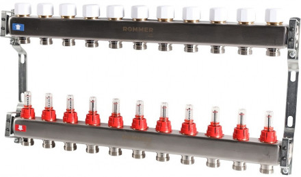 Для отопления Rommer 1&quot;/3/4&quot;x11 с расходомерами (RMS-1200-000011)